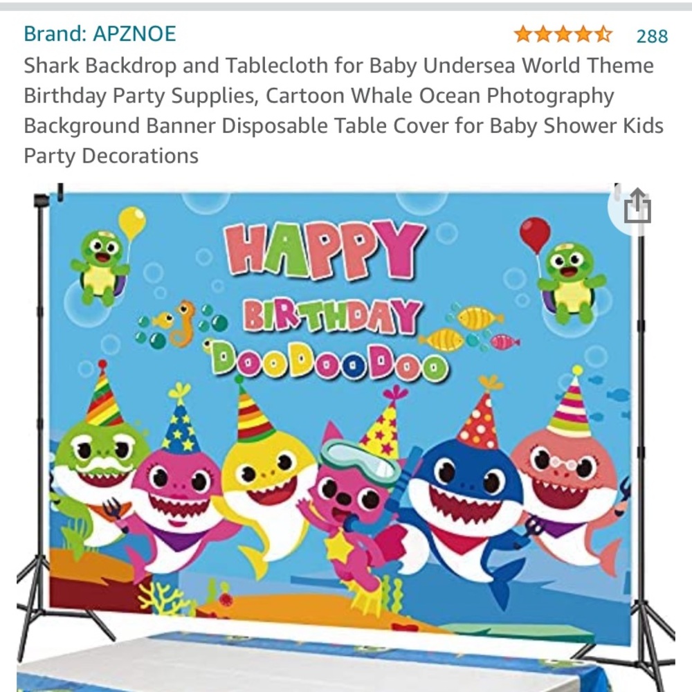Baby Shark Birthday Background